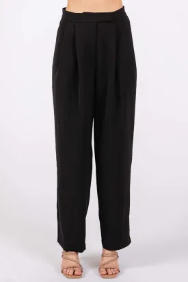 High-Waisted Pleated Pants