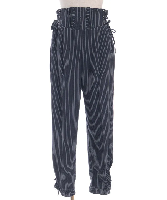 High-Waisted Striped Pants