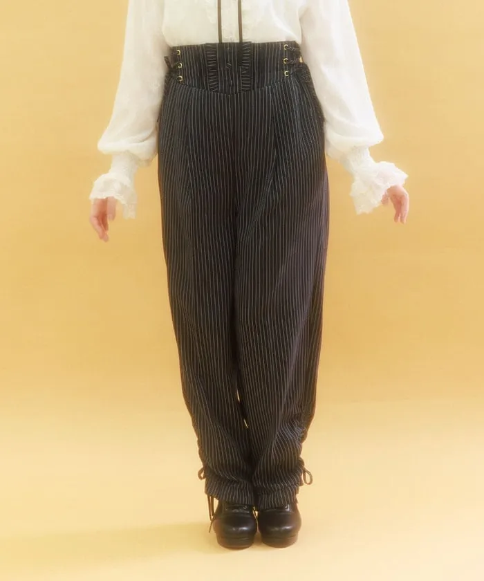 High-Waisted Striped Pants