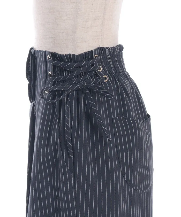 High-Waisted Striped Pants