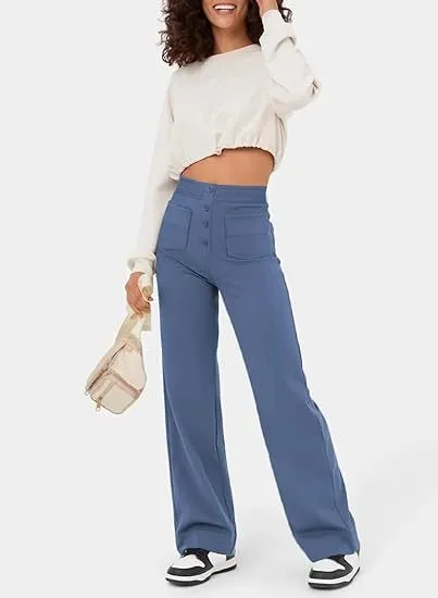 Indira - High Waisted Elastic Pants