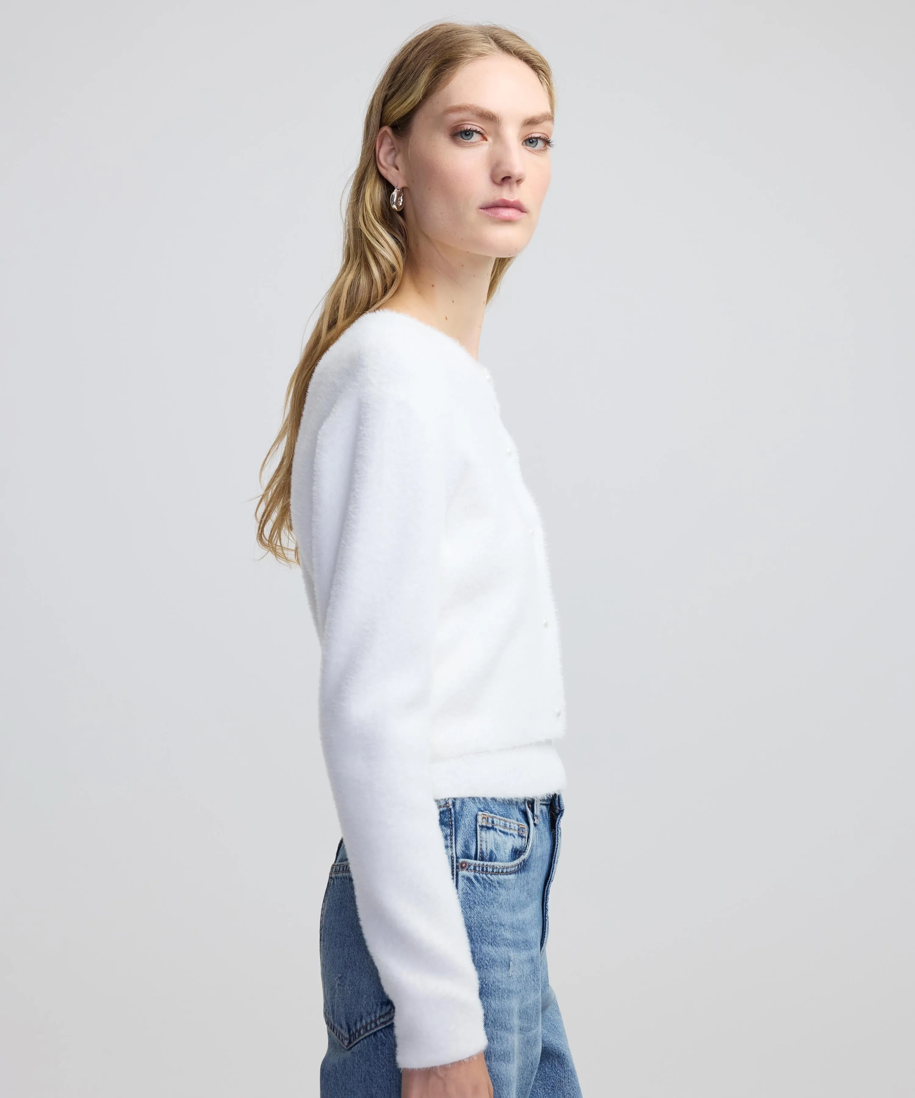 Ipekyol Faux Pearl Plush Knitwear Off White