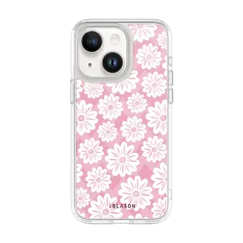 iPhone 15 Halo MagSafe Cute Phone Case - Pink/White Daisies