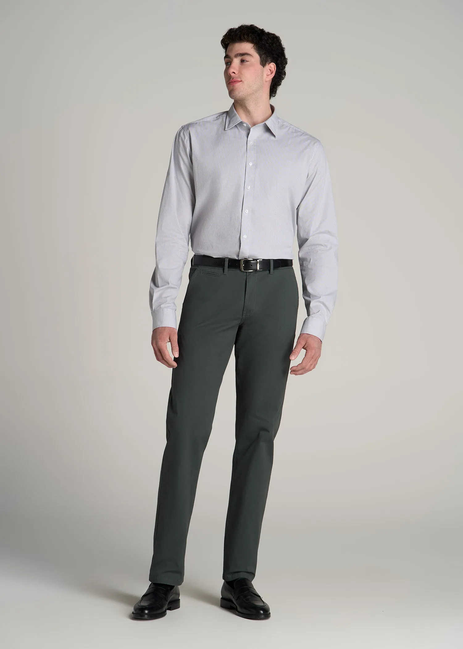 J1 STRAIGHT Leg Chinos in Soft Green - Pants for Tall Men