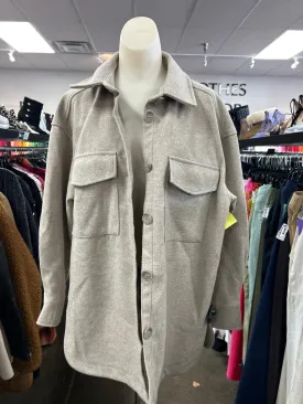 Jacket Shirt By H&m In Tan, Size: M