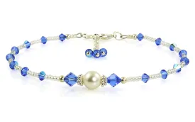 J'adore - Something Blue Wedding Sapphire Anklet