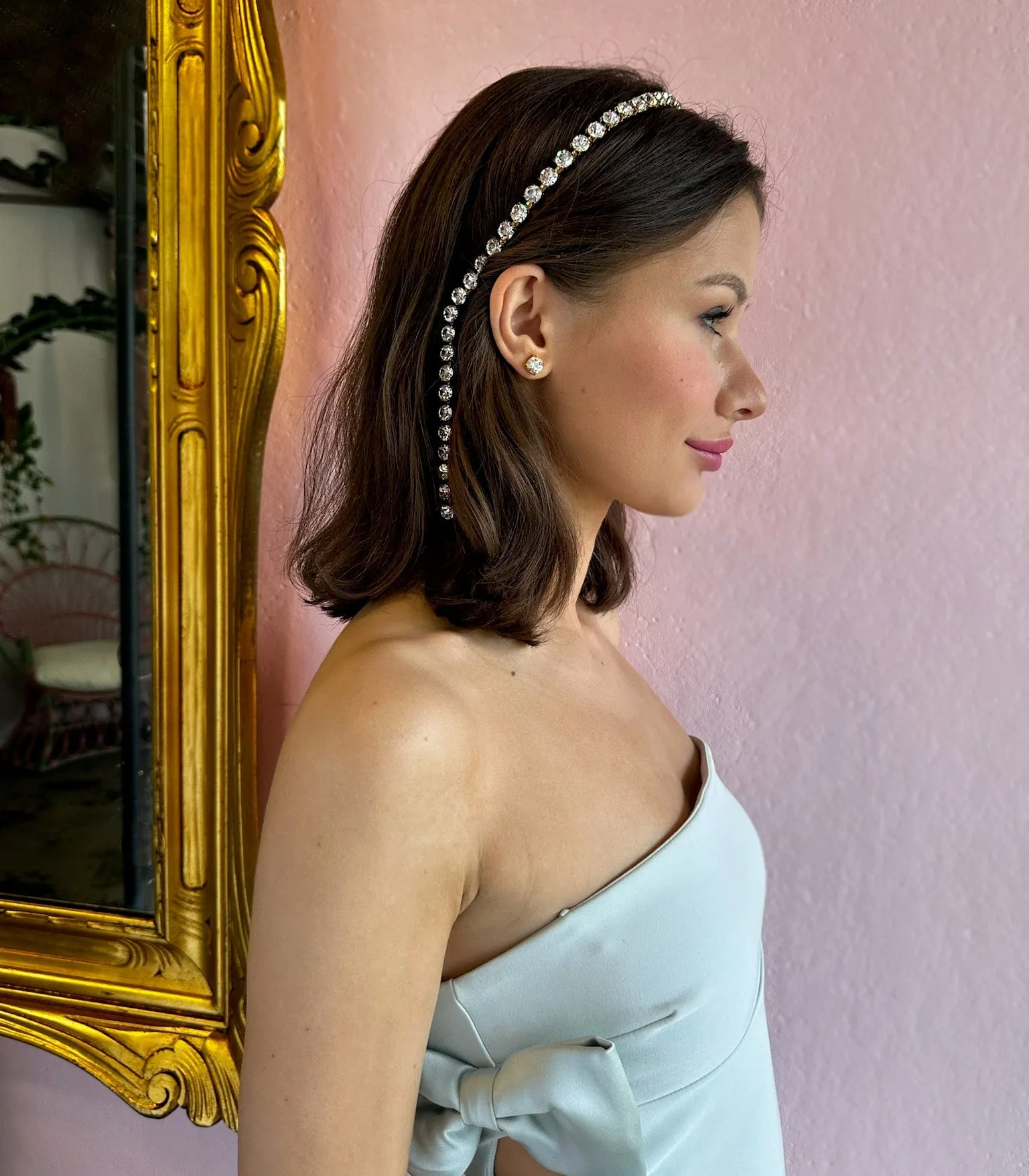 JOSEPHINA MAGNUS SWAROVSKI DROP CHAIN HEADBAND