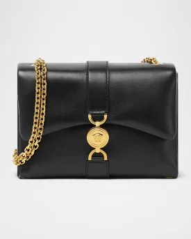 Kleio Flap Leather Chain Shoulder Bag