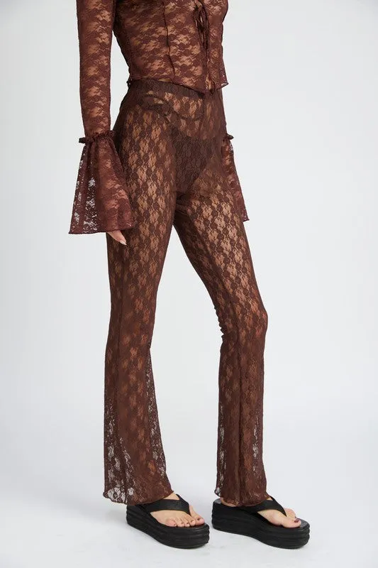 LACE FLARED PANTS