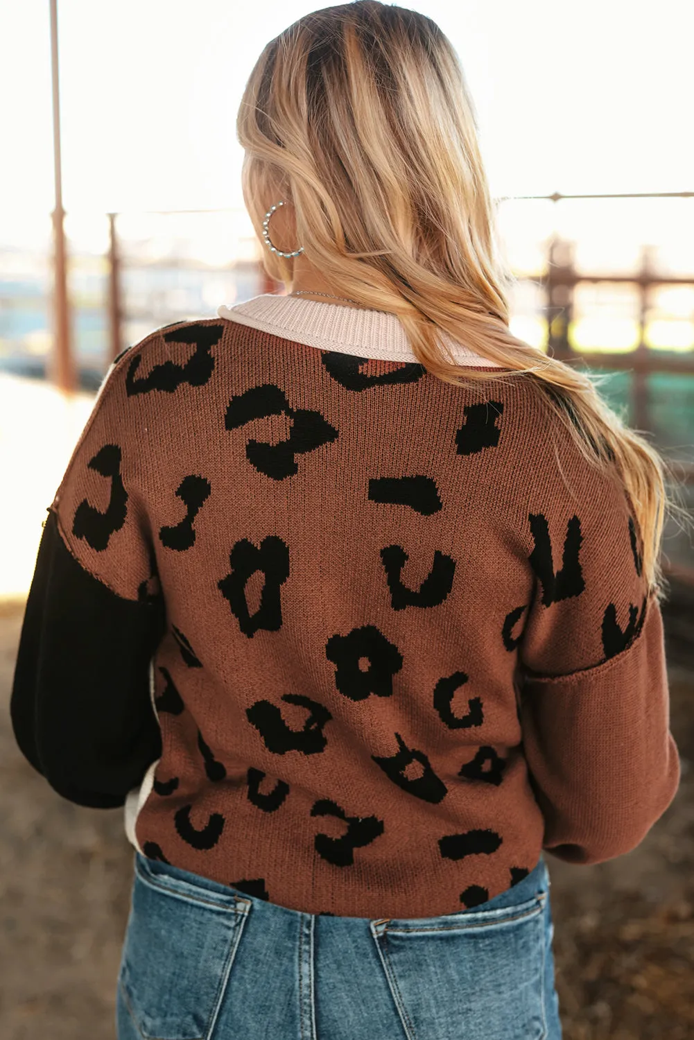 Leopard Print Pullover Sweater