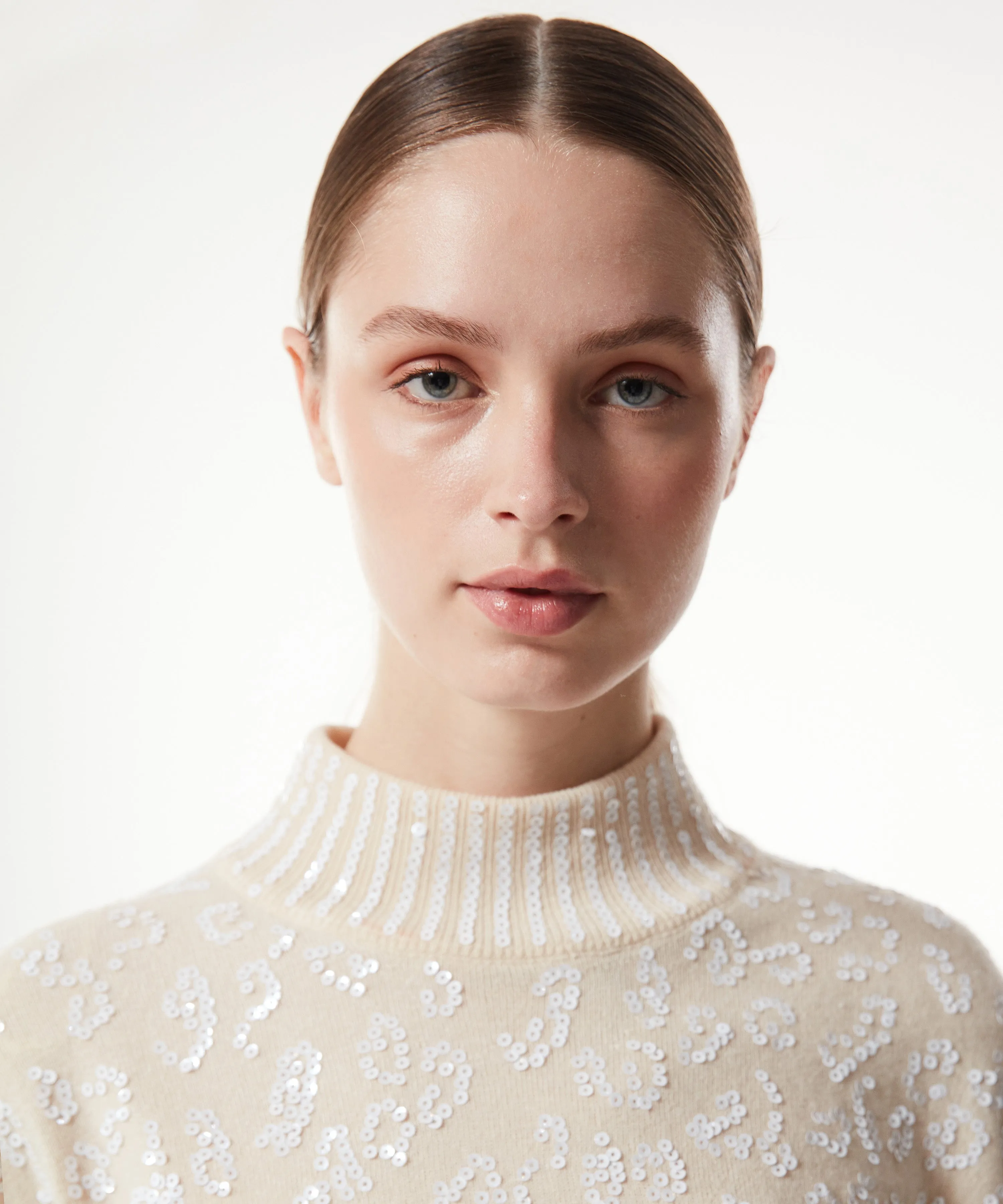 Machka Sequined Wool Knitwear Off White