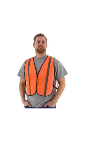 Majestic 75-3004 Orange Site Safety Vest Mesh Non ANSI (50 Vests)