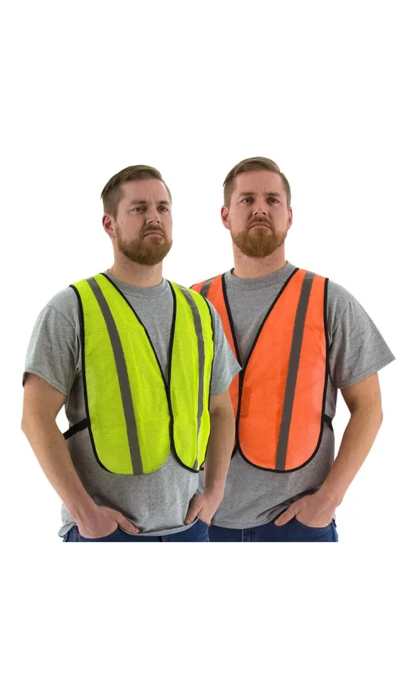 Majestic 75-3004 Orange Site Safety Vest Mesh Non ANSI (50 Vests)