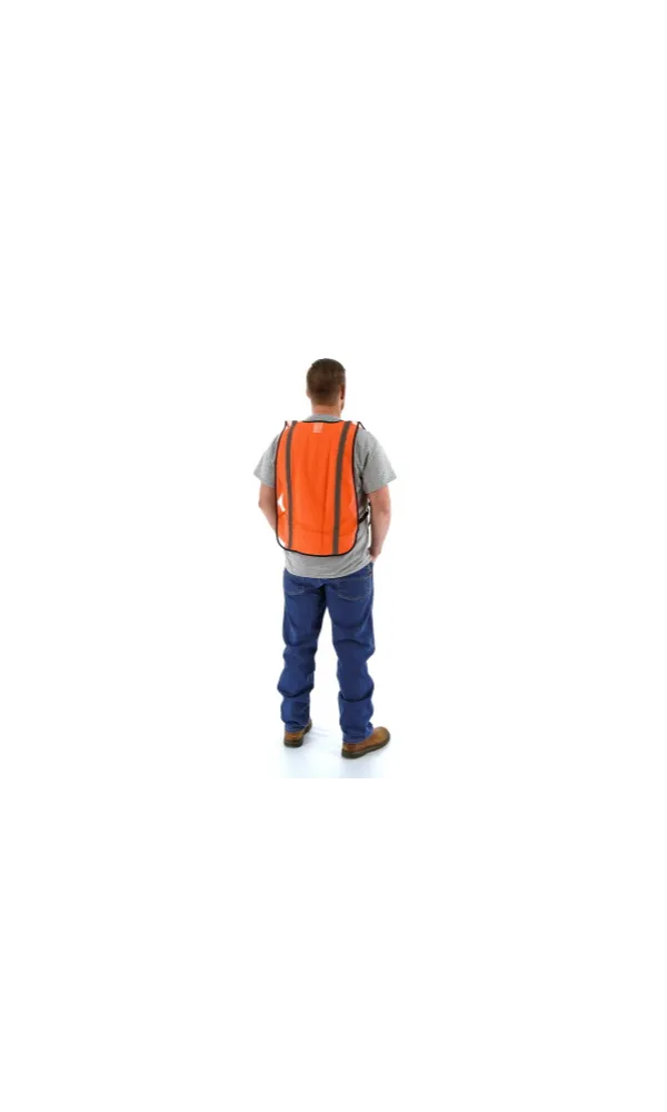 Majestic 75-3004 Orange Site Safety Vest Mesh Non ANSI (50 Vests)