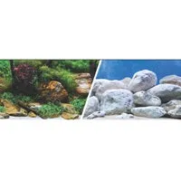 Marina Double Sided Aquarium Background - Aqua Garden-Bright Stone - Per Ft