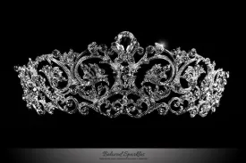 Matilda Victorian Romantic Silver Tiara | Swarovski Crystal