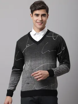 Men Grey Mix Sweater