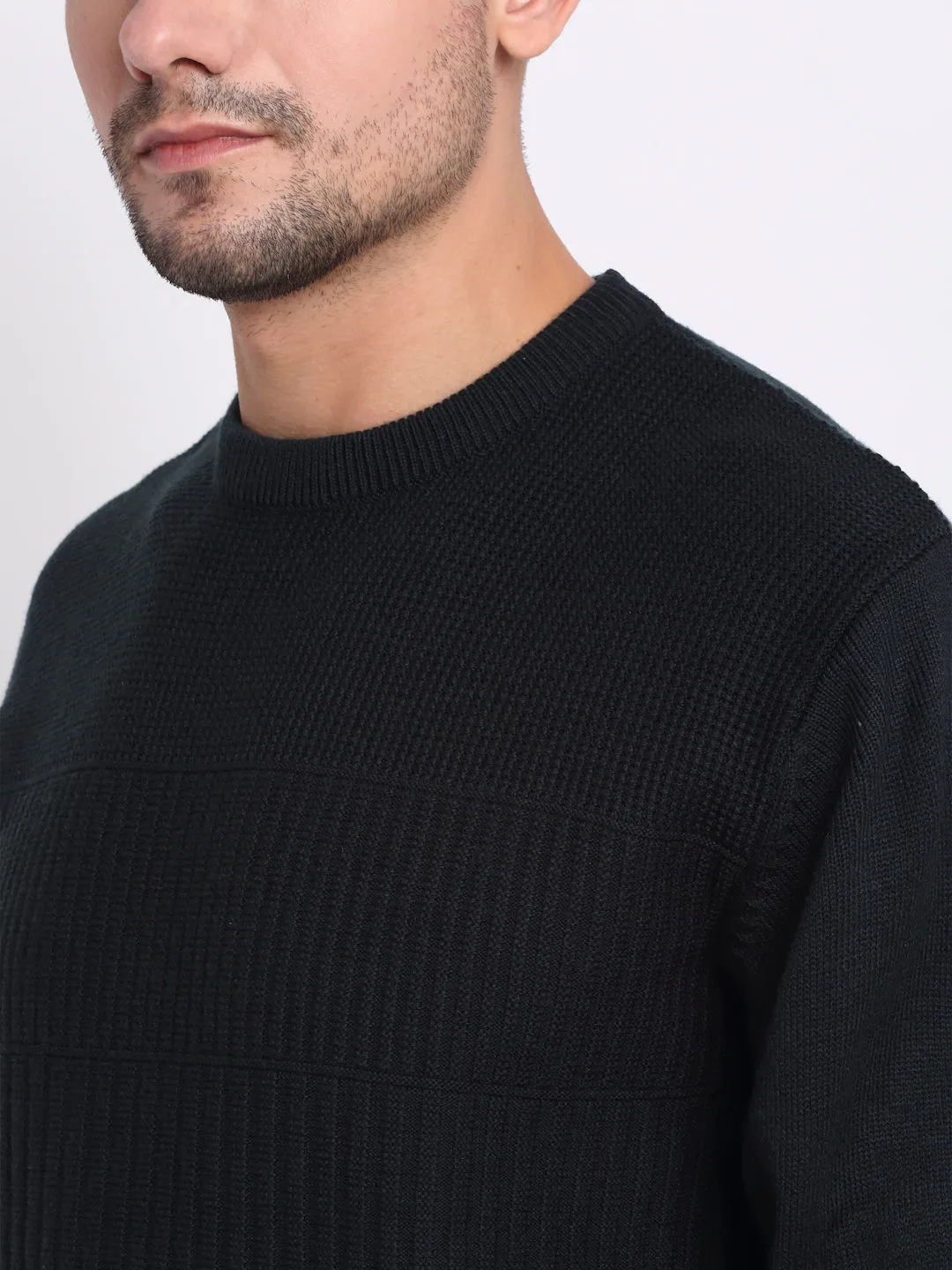 Men Grey Pullover Sweater