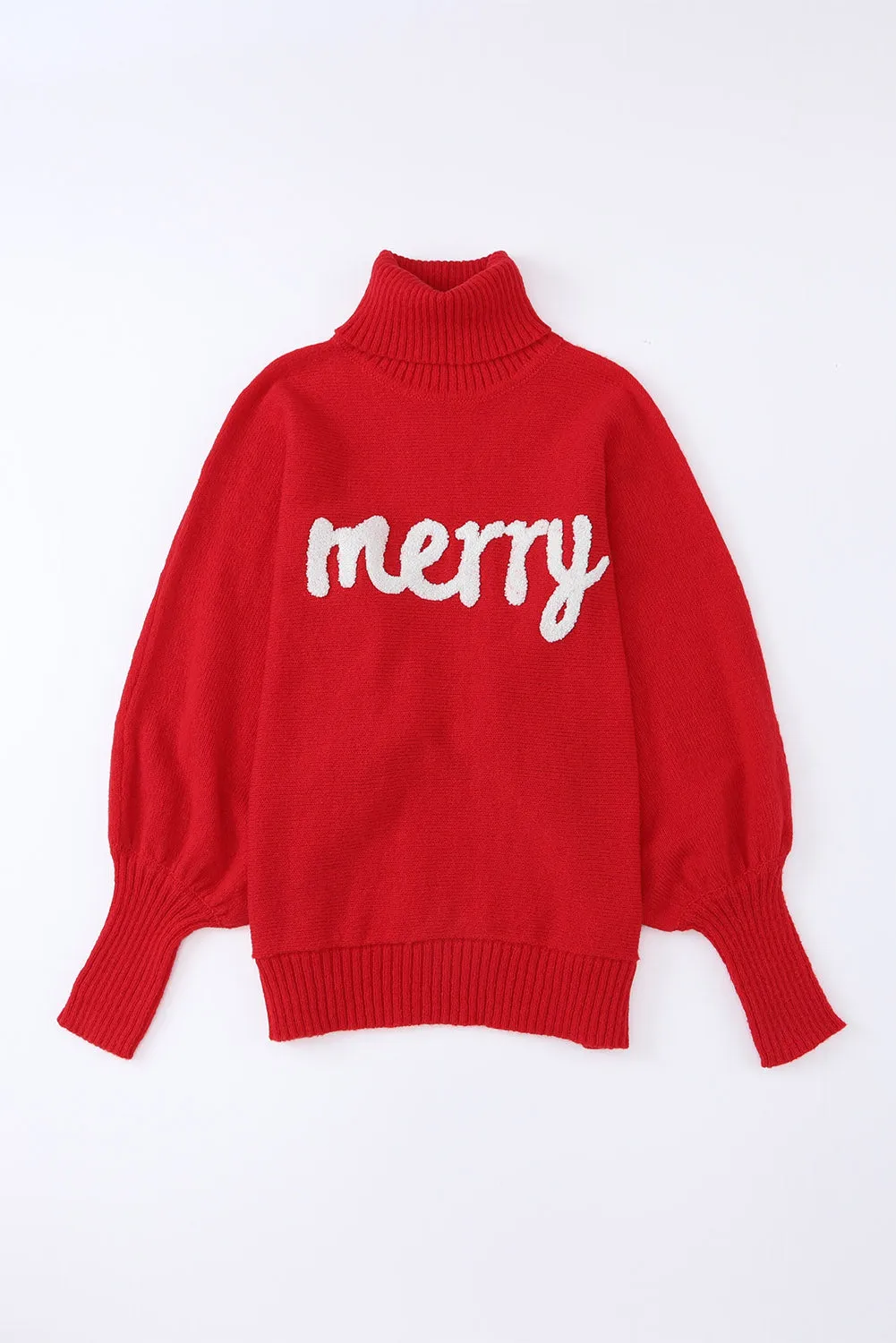 Merry Letter High Neck Sweater