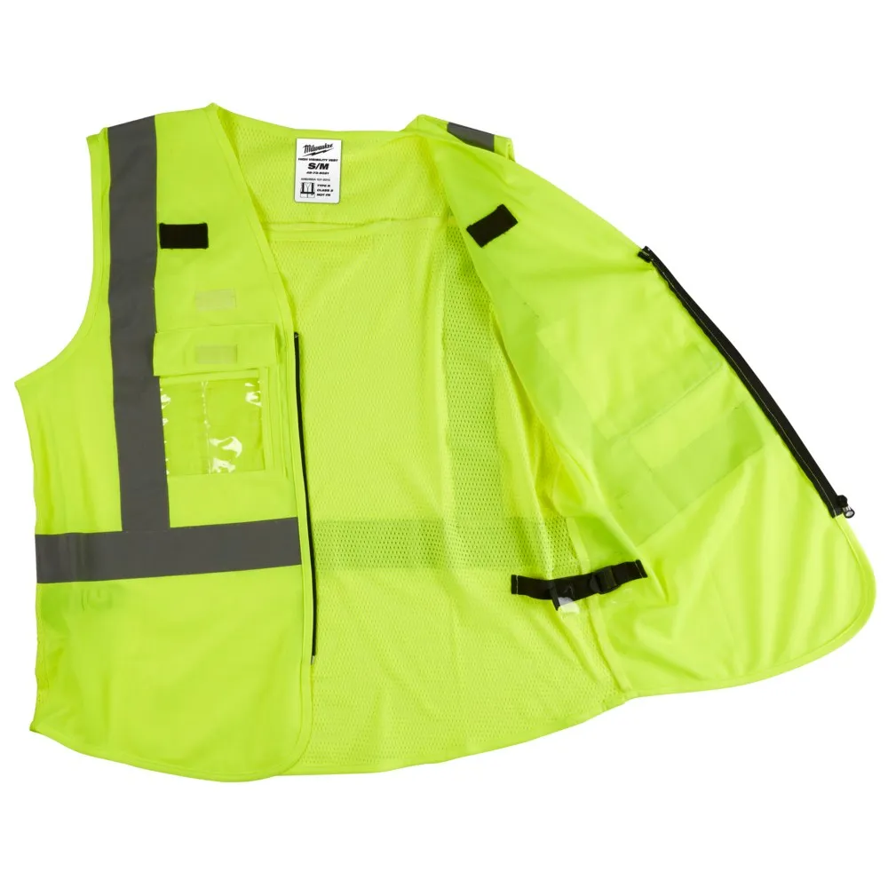 Milwaukee 48735021 S/M Yellow High Visibility Safety Vest