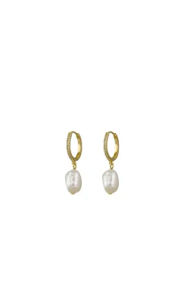 Montana Pearl Earrings Gold