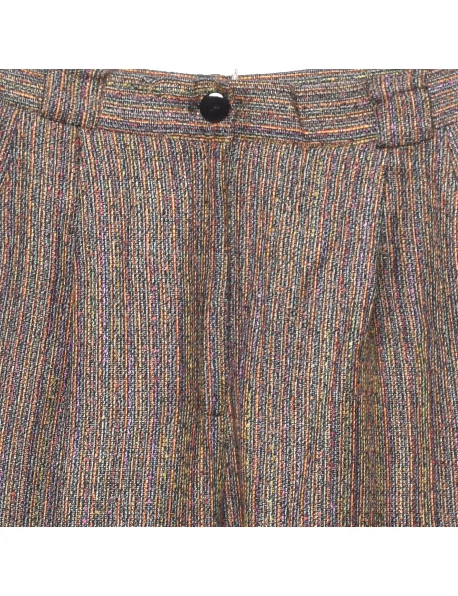 Multi-colour Pinstriped Trousers - W26 L30