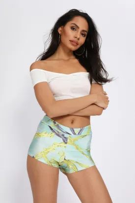 Multi Disco Printed High Waisted Hot Pants