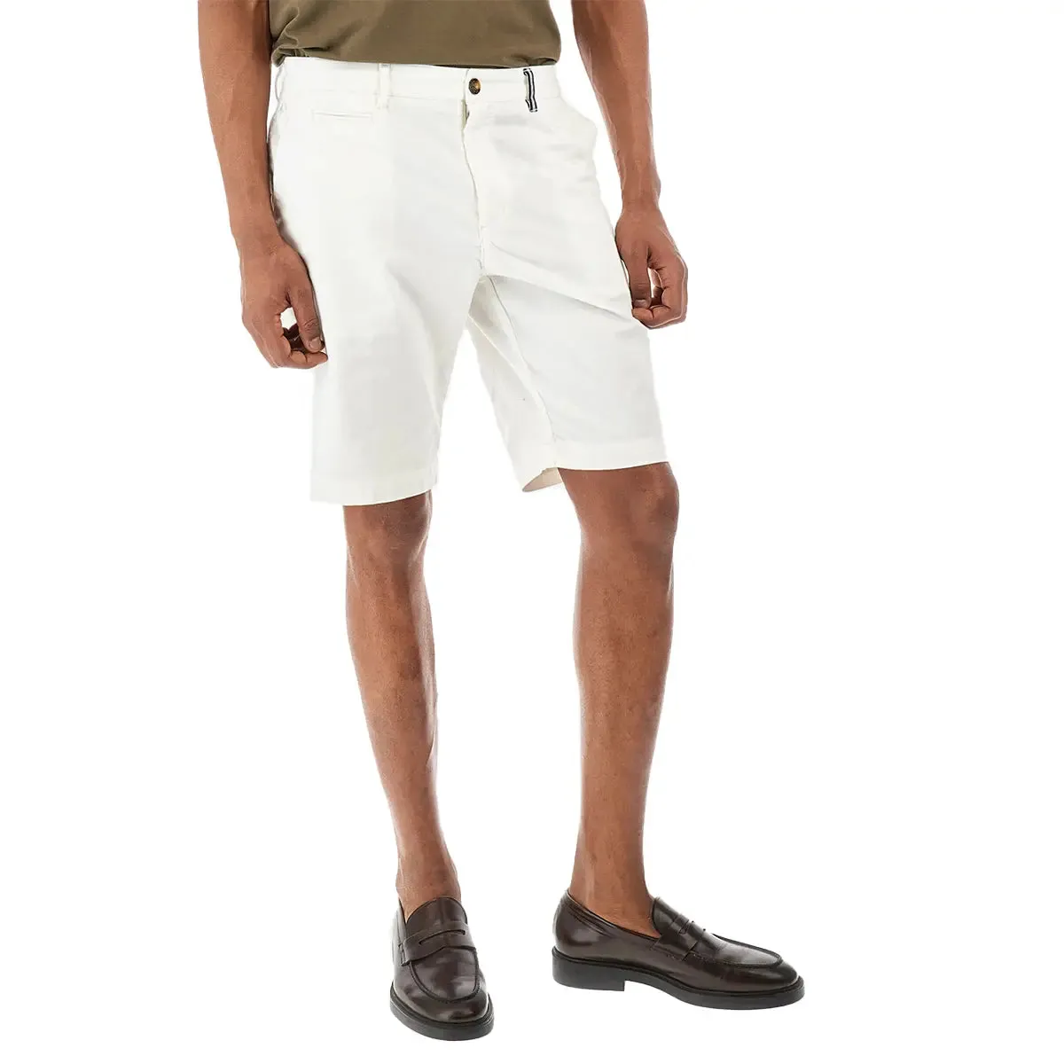 Off White Regular-fit Chino Shorts