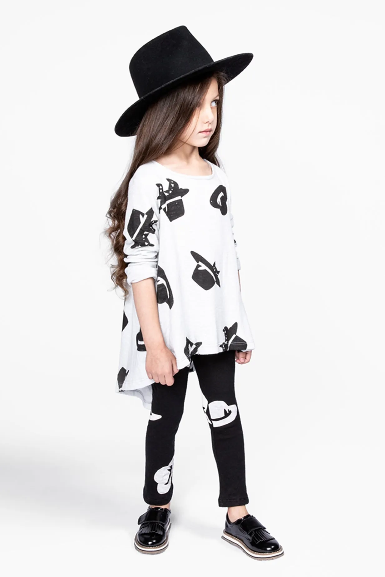 OMAMImini Hat Print Girls Leggings