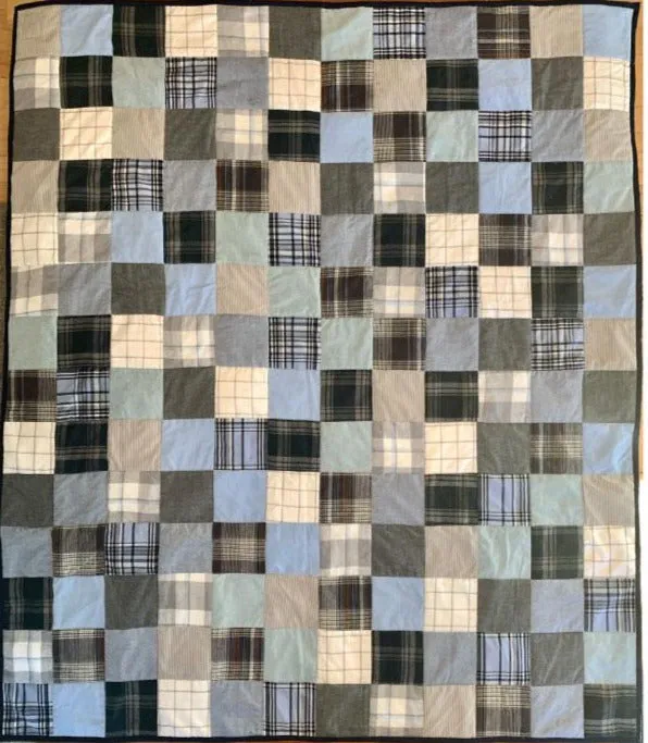 Original Memory Clothes Quilt, 48x60