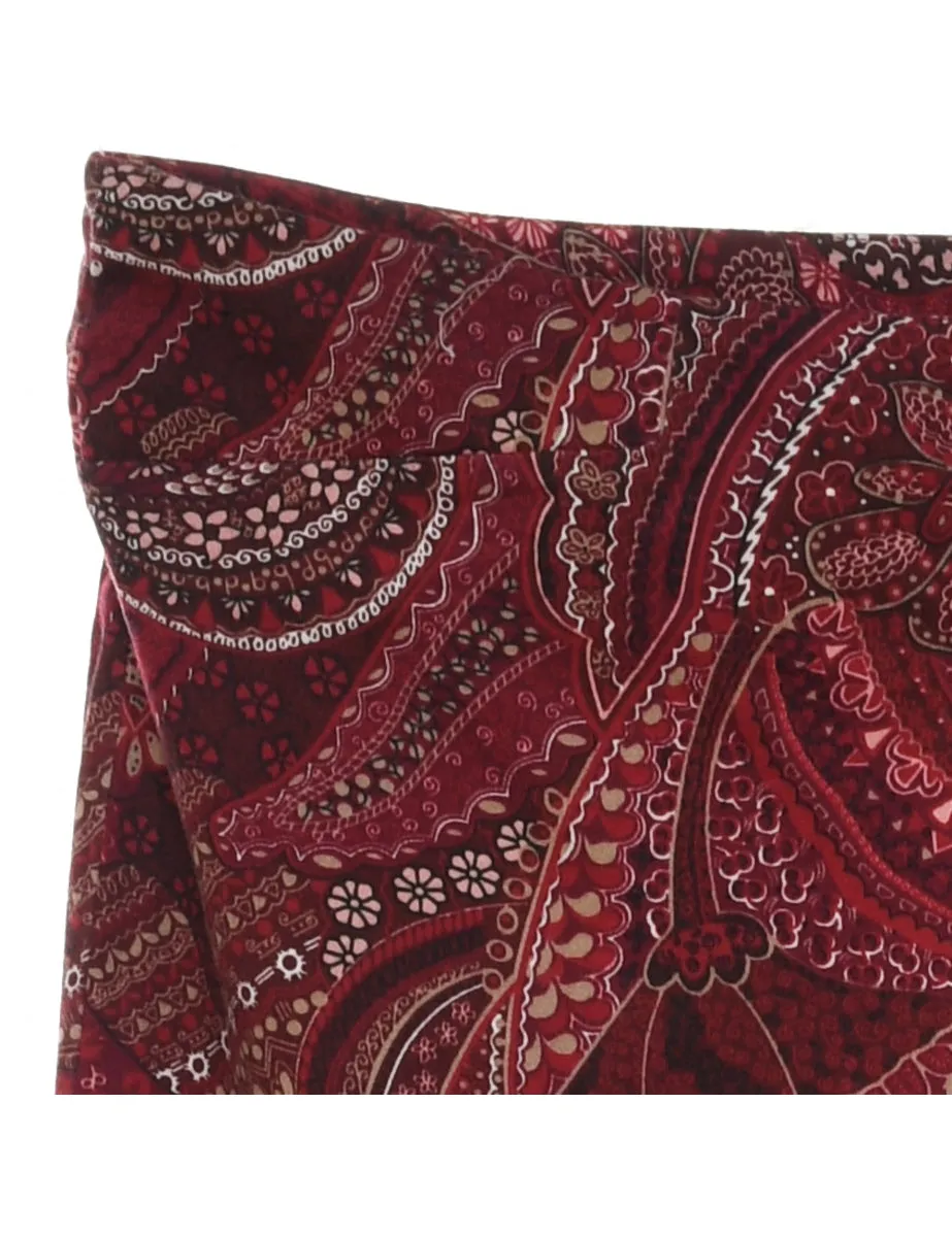 Paisley Pattern Trousers - W32 L30