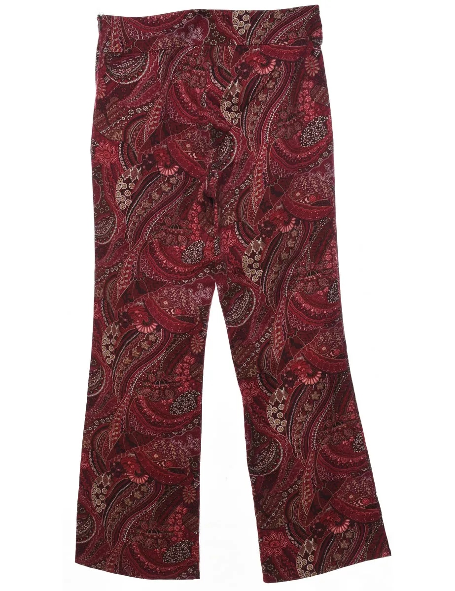 Paisley Pattern Trousers - W32 L30