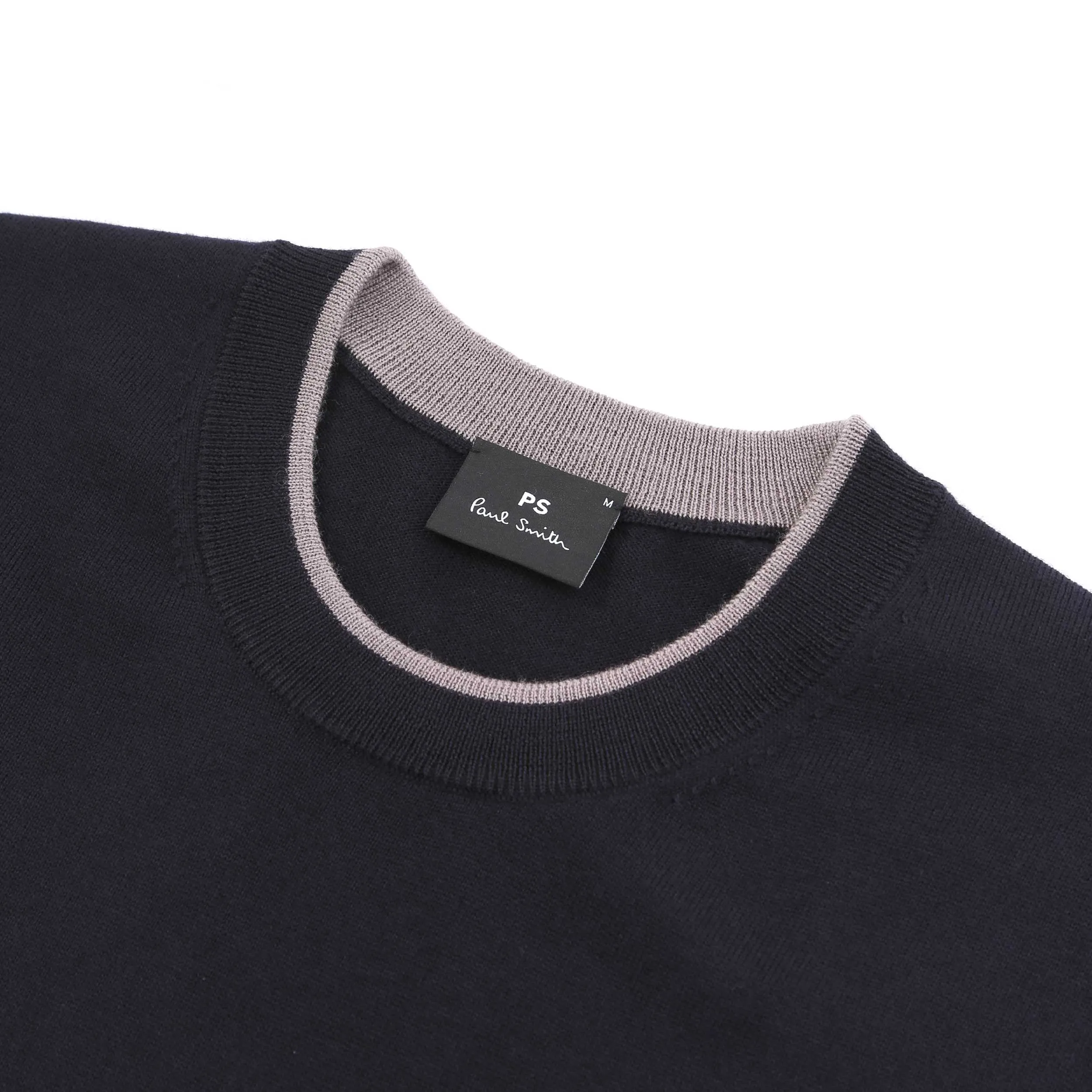 Paul Smith Trim Crew Neck Knitwear in Navy