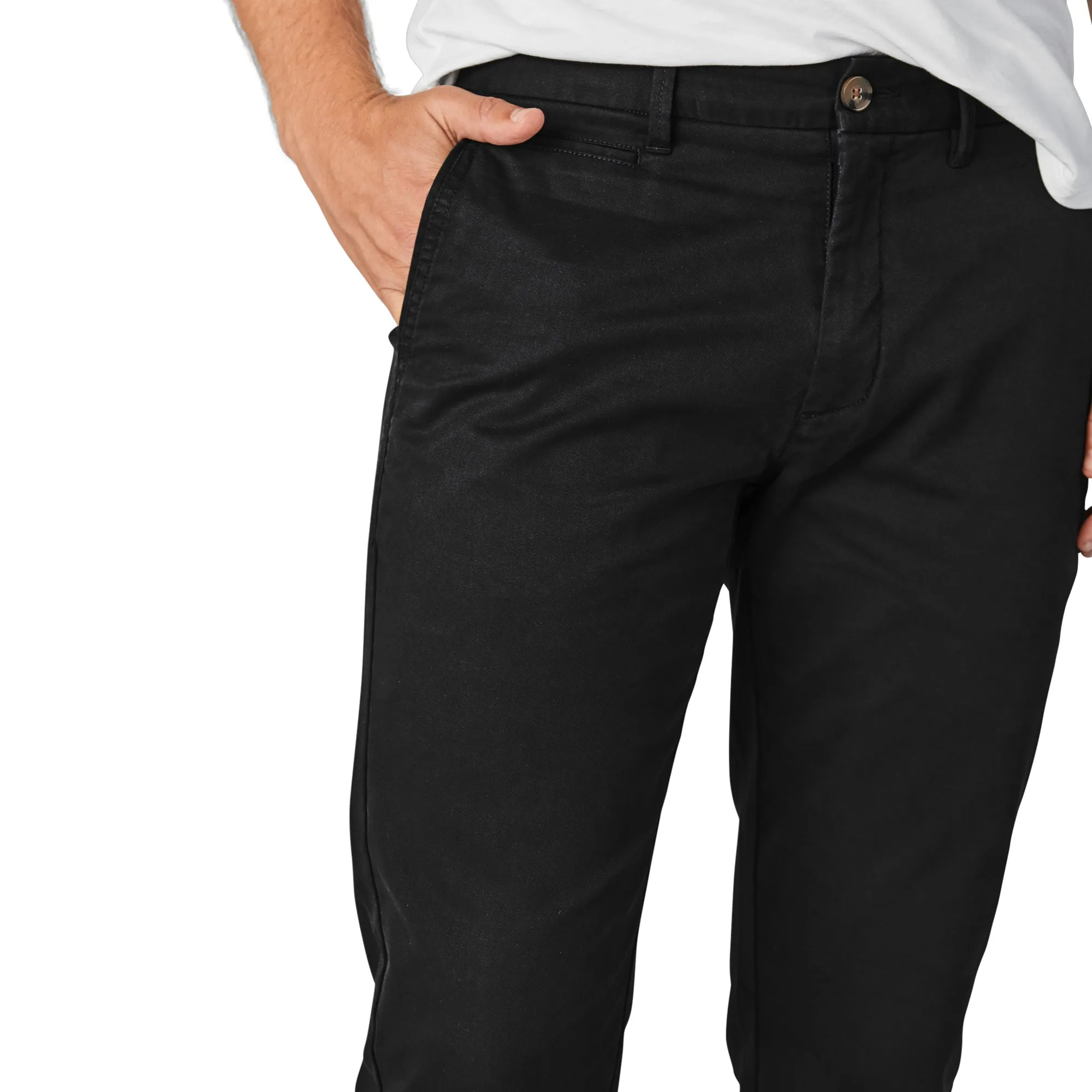 Perk Chinos in Solid Black