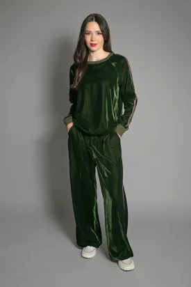 Phoenix Velvet Trousers in Luxe Green