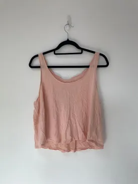 Pink floaty tank top, H&M, Size 12, 14, M (Modal, Cotton)