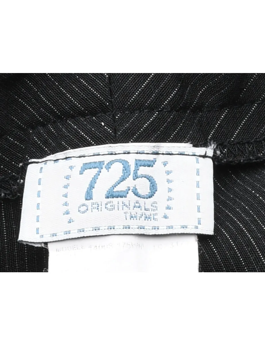 Pinstripes Black Trousers - W32 L29