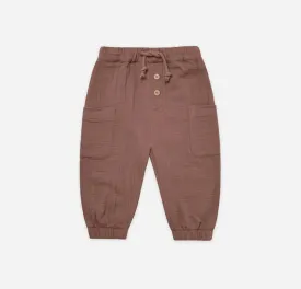 Quincy Mae Baby & Toddler Organic Luca Pants In Pecan