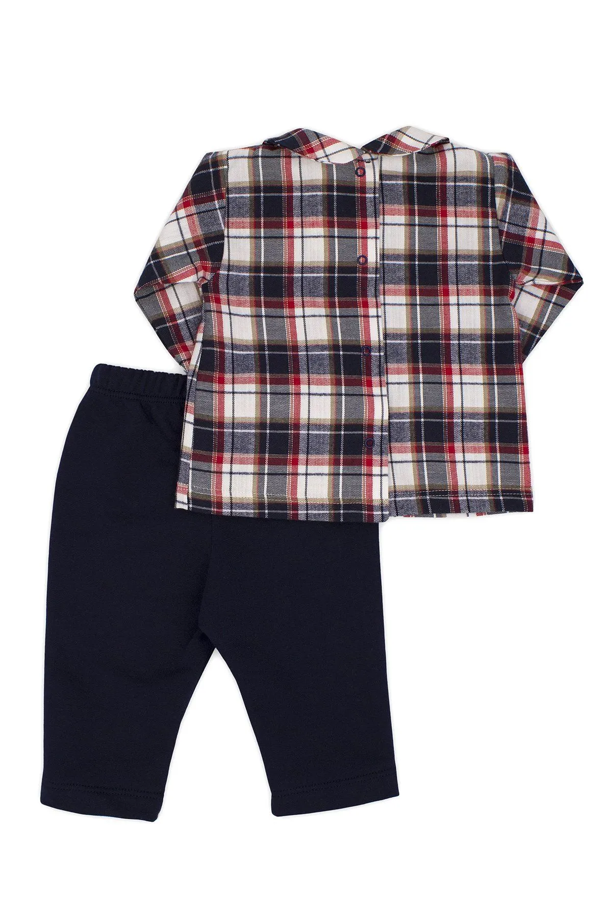 "Jayden" Navy & Red Tartan Top & Trousers