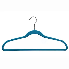 Richards Homewares SOFTGRIP/Tiffany set/35 Soft Grip Anti Slip, Space-Saving Suit Hangers, Blue, Set of 35