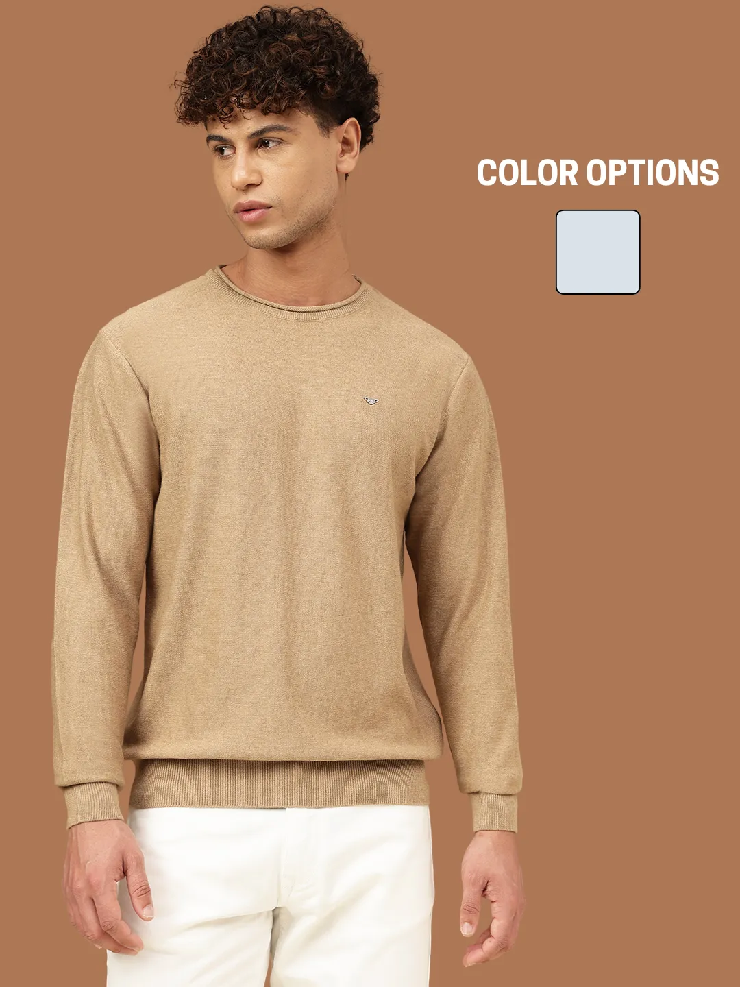 Richlook Men Crew Neck Mélange Sweater