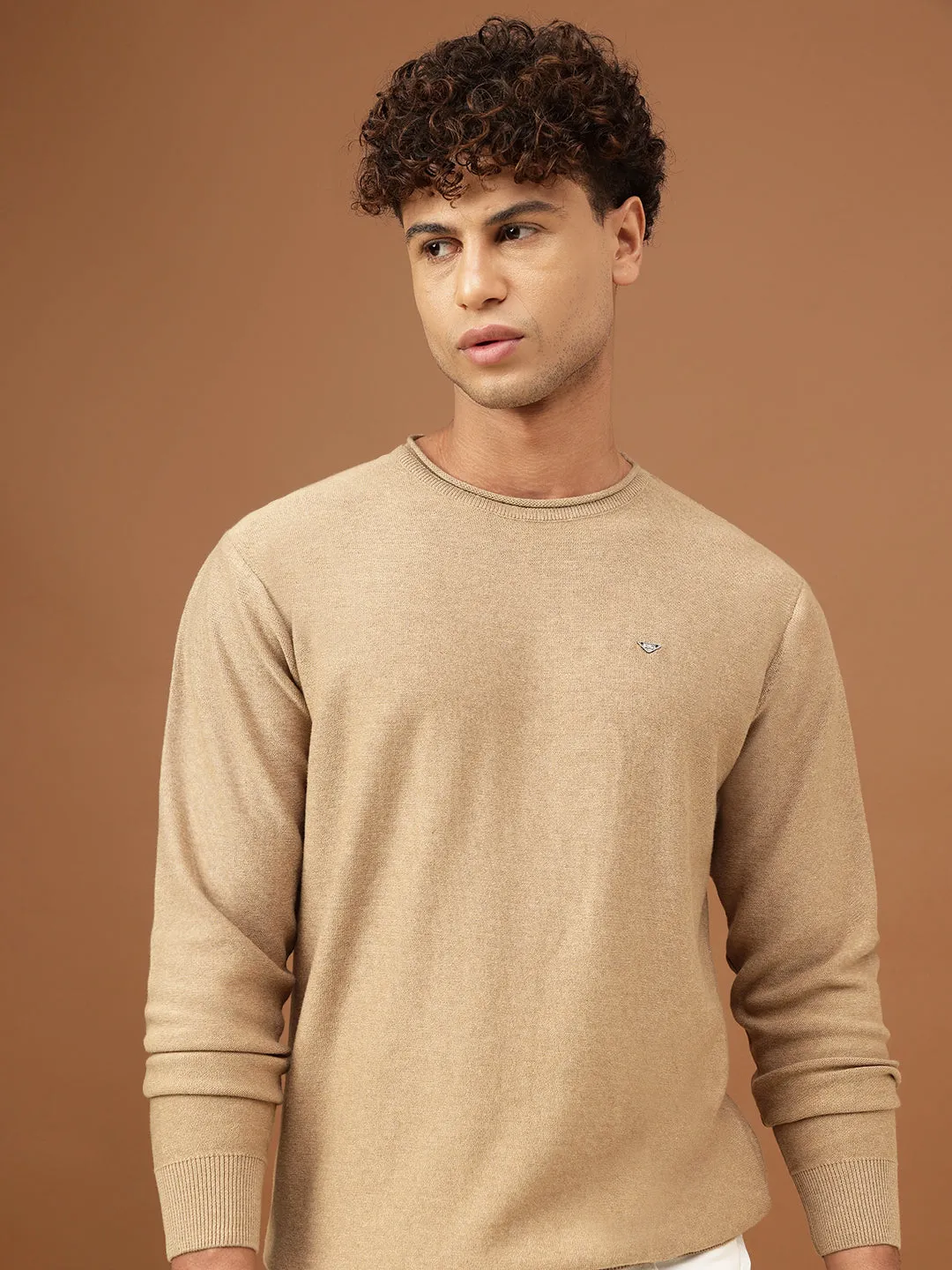 Richlook Men Crew Neck Mélange Sweater