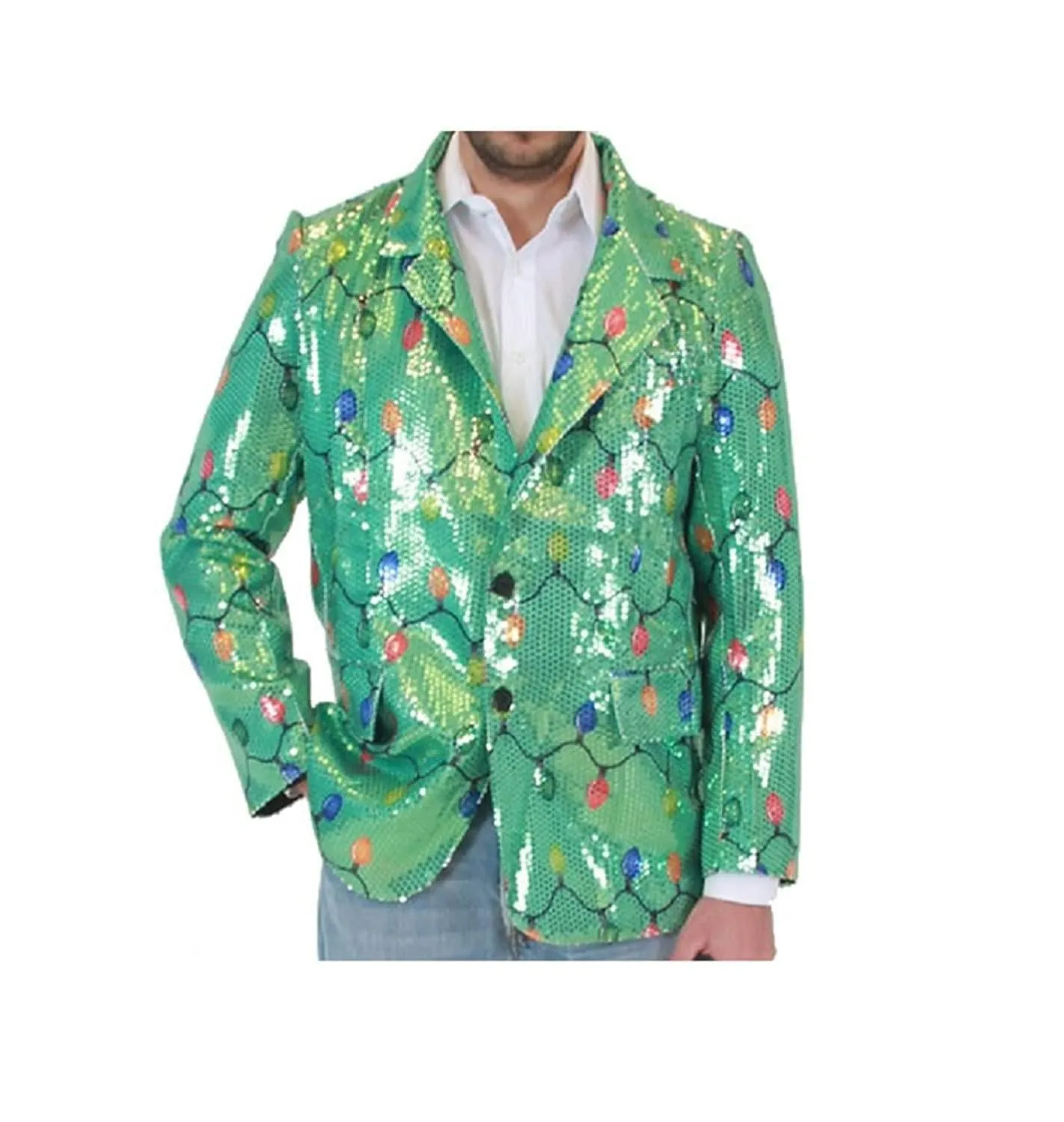 Sequin X-Mas Lights Blazer Jacket