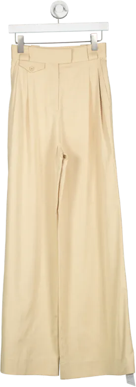 Shona Joy Beige High Waisted Tailored Pants UK 8