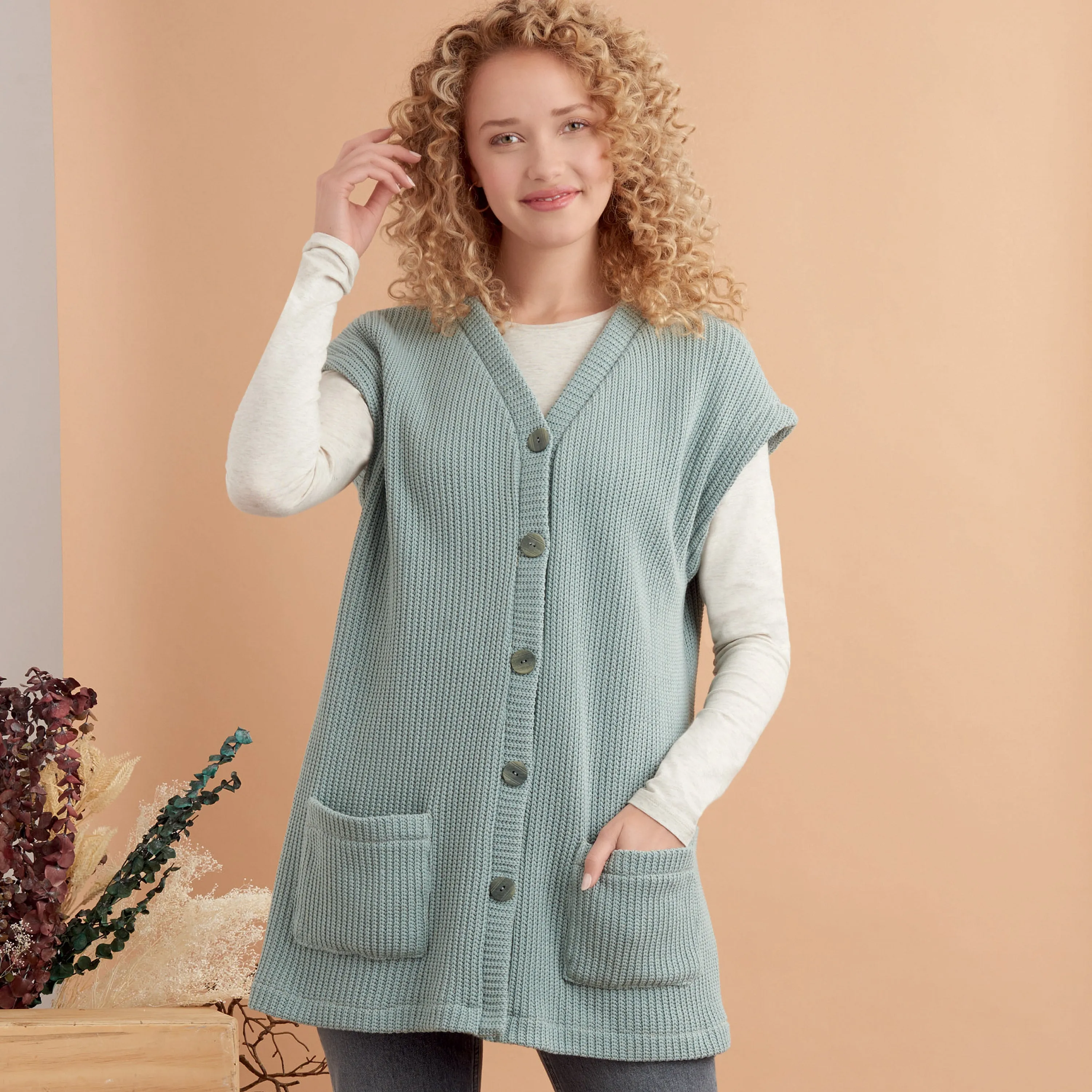 Simplicity Pattern 9374 Misses Knit Vests