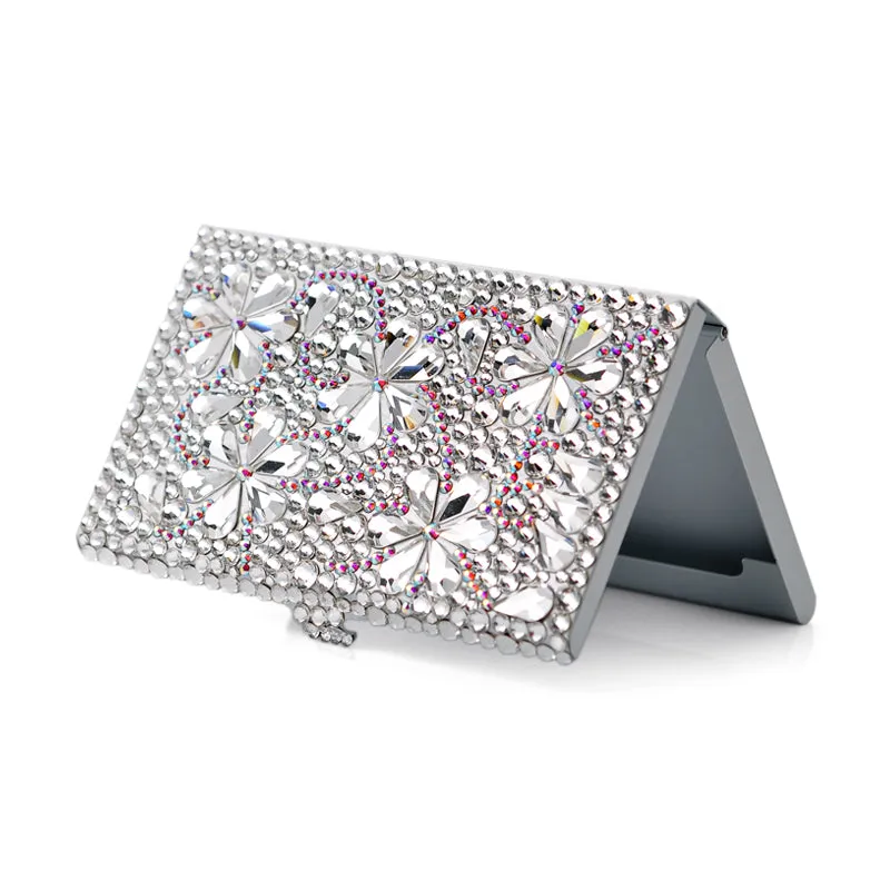 Snowflake Bling Swarovski Crystal Business Card Case