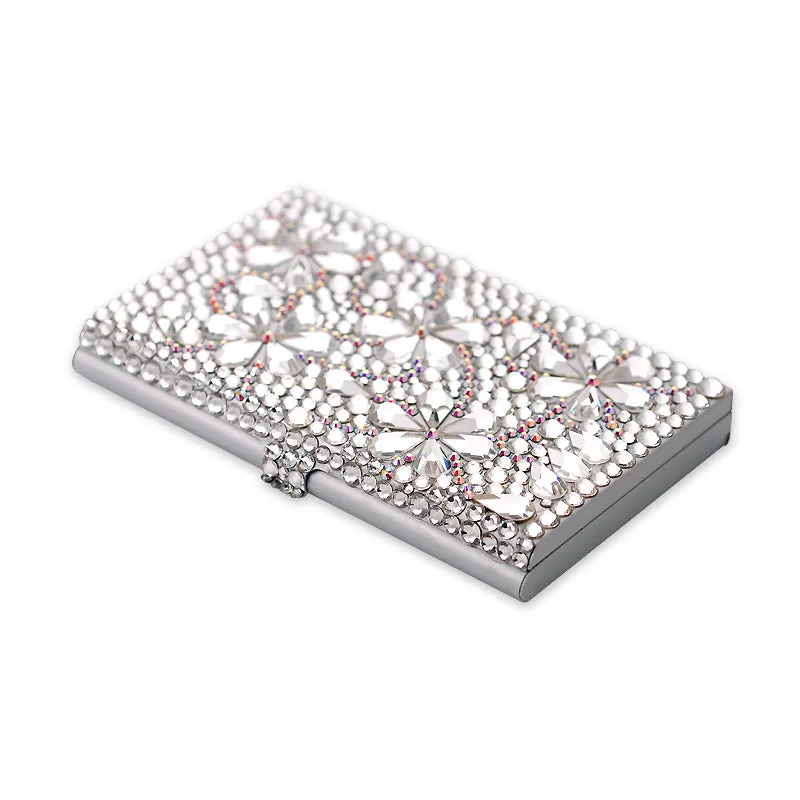 Snowflake Bling Swarovski Crystal Business Card Case