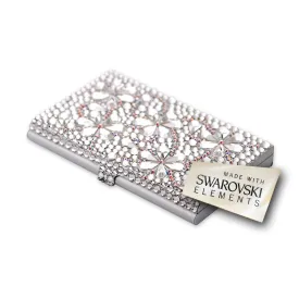 Snowflake Bling Swarovski Crystal Business Card Case