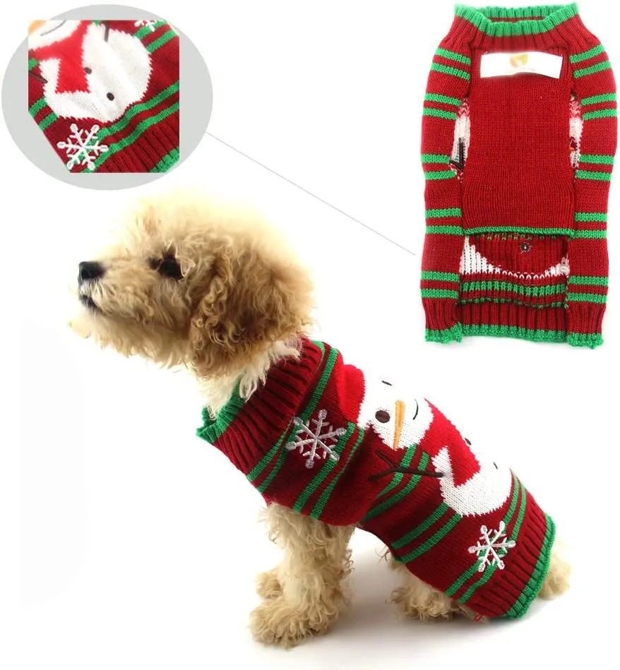 Snowman Sweaters Xmas Dog Holiday Sweaters