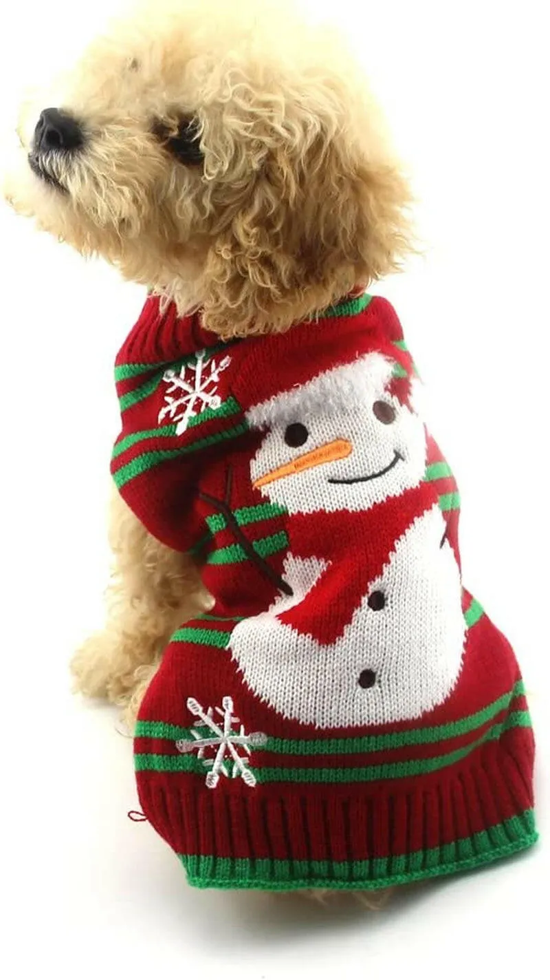 Snowman Sweaters Xmas Dog Holiday Sweaters